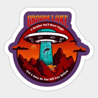 Groom lake UFO vacation Sticker